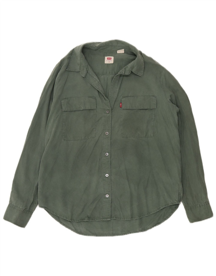 Cămașă LEVI'S pentru femei UK 14 Medium Green Lyocell