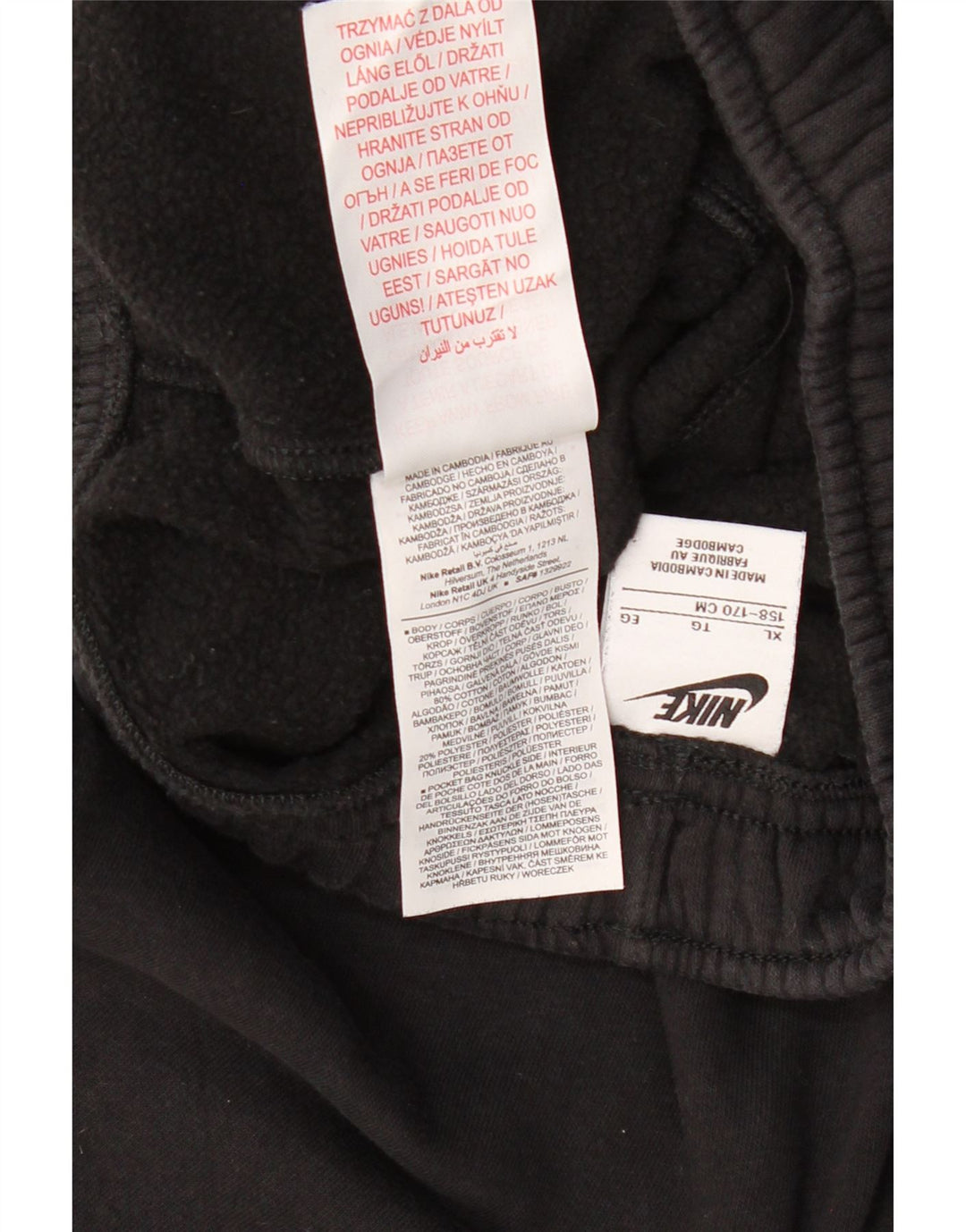 Pantaloni de trening cargo grafic NIKE pentru băieți Pantaloni de jogging 13-14 ani XL Negru