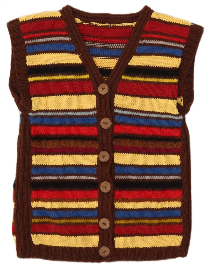 Pulover Cardigan Vintage pentru Damă UK 12 Mediu, Multicolor, Dungi