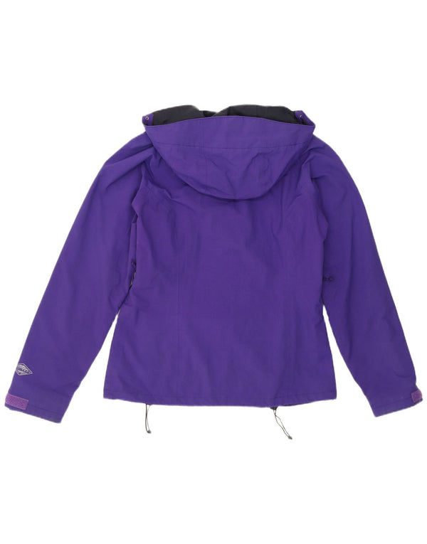 Jachetă de ploaie Columbia, pentru femei, cu glugă, UK 10, nailon violet mic