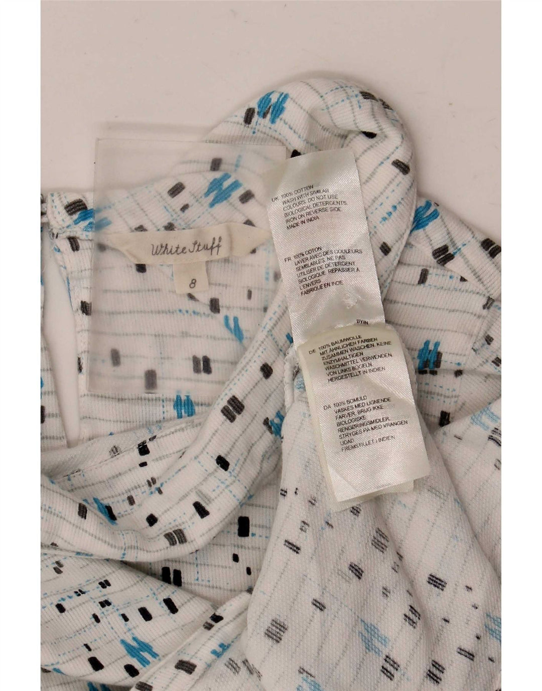 Bluză pentru femei White Stuff Top UK 8 Small Geometric Bumbac