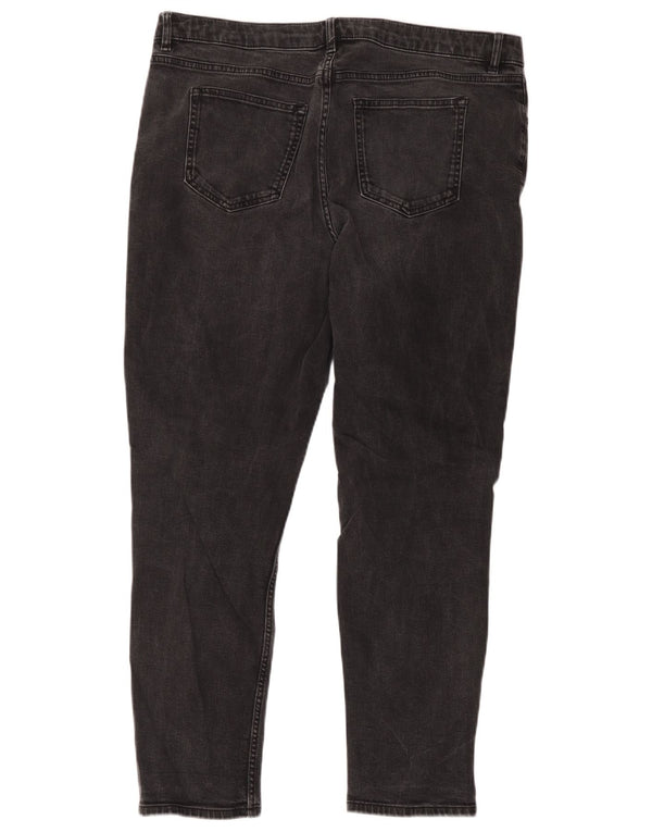 Marks & Spencer Blugi subțiri, cu tăiere relaxată, pentru femei UK 16 Large W38 L27 Negri