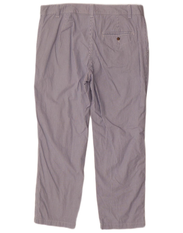 Pantaloni chino pentru femei Marks & Spencer UK 14 Large W34 L26 Blue Pinstripe