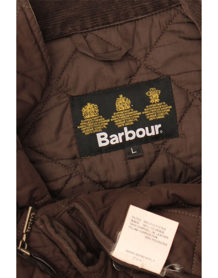 Jachetă matlasată pentru bărbați BARBOUR UK 40 Poliester maro mare