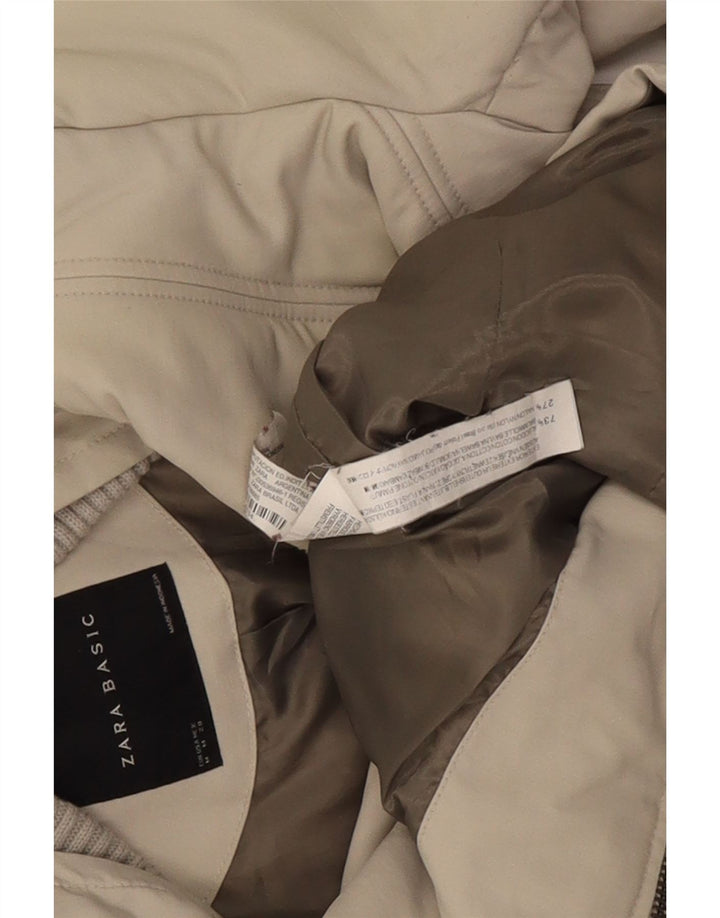 Jachetă căptușită pentru femei Zara UK 12 Medium Beige Bumbac