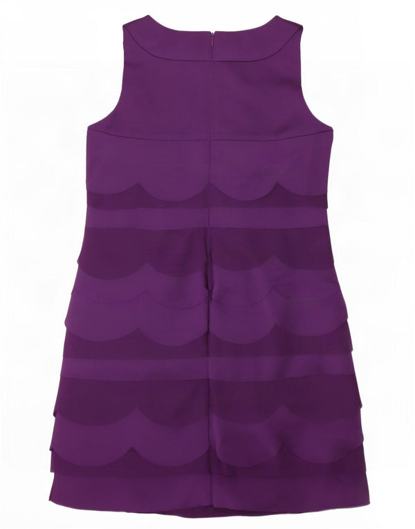 Coasta pentru femei fără mâneci rochie teacă UK 14 mare violet în dungi acetat