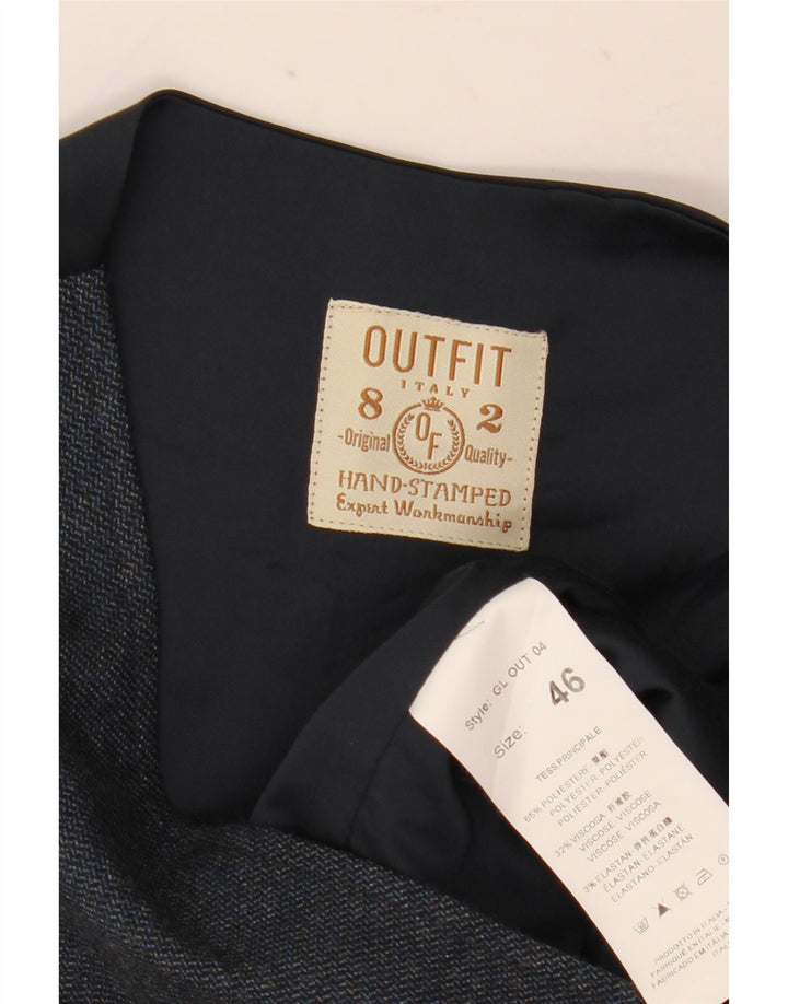 Vestă vintage pentru bărbați IT 46 Poliester cu carouri bleumarin mic