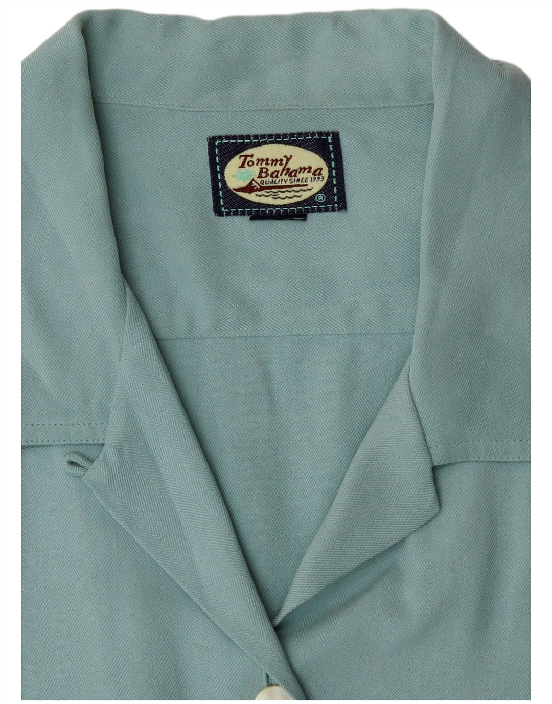 Cămașă cu mânecă scurtă Tommy Bahama pentru femei UK 12 Medium Turcoaz Herringbone