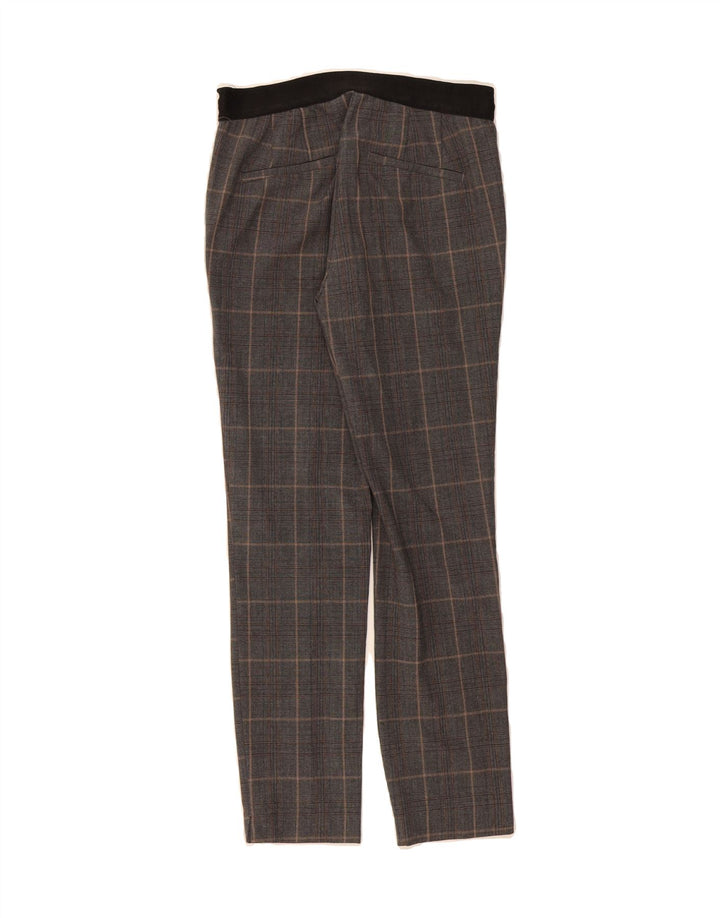 ZARA Womens Slim Chino Trousers Small W26 L27 Grey Check Vintage Zara and Second-Hand Zara from Messina Hembry 