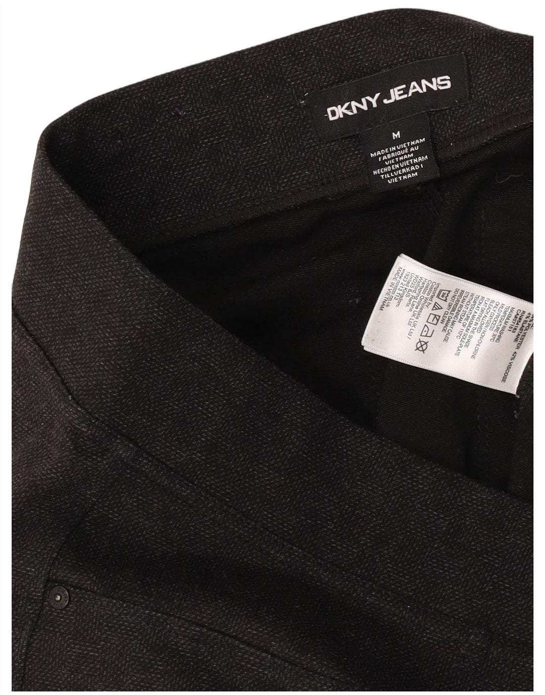 Dkny Pantaloni skinny casual pentru femei L30 L28 poliester cu carouri gri