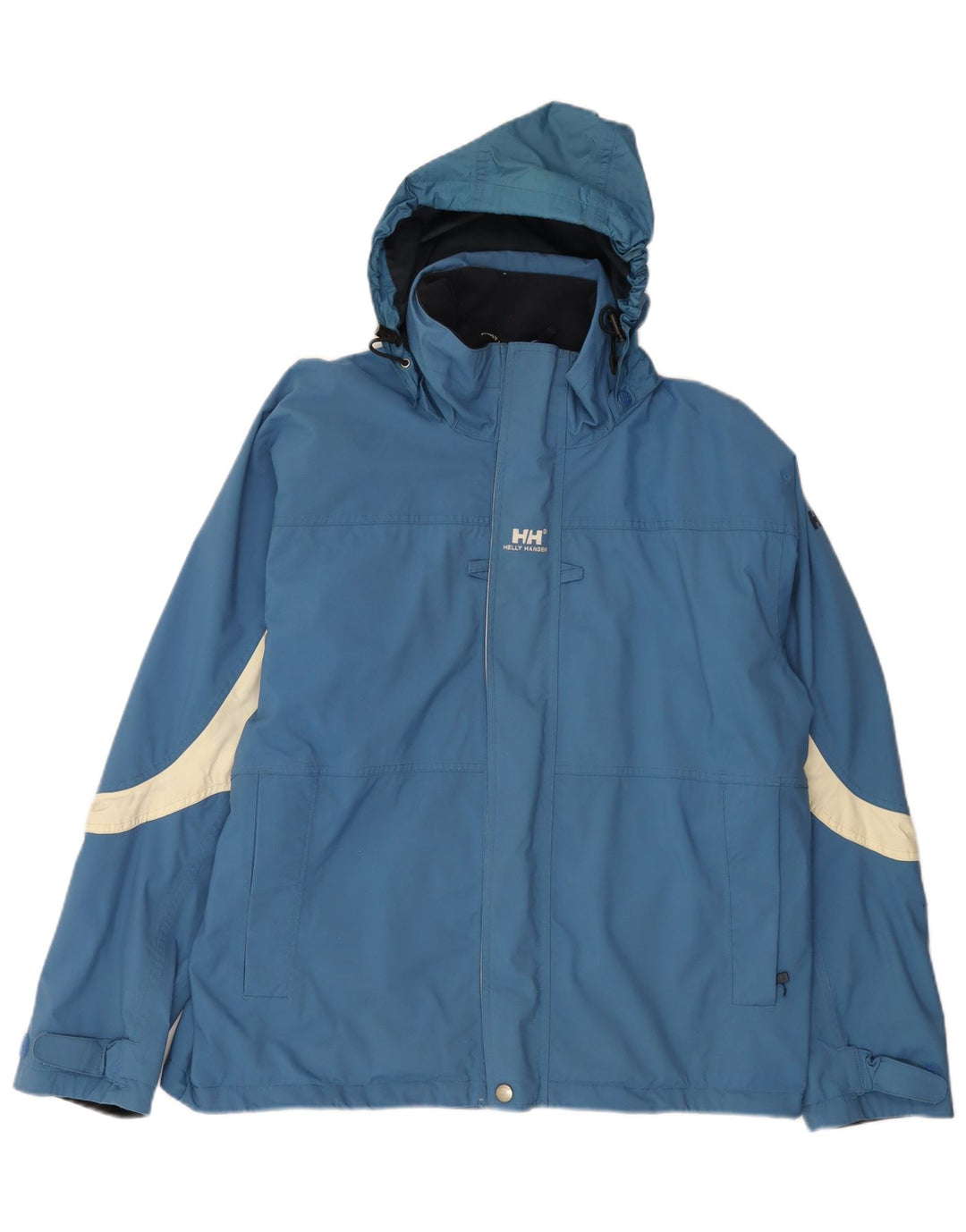 Jachetă de vânt cu glugă Helly Hansen pentru bărbați UK 40, mare, albastru, color block