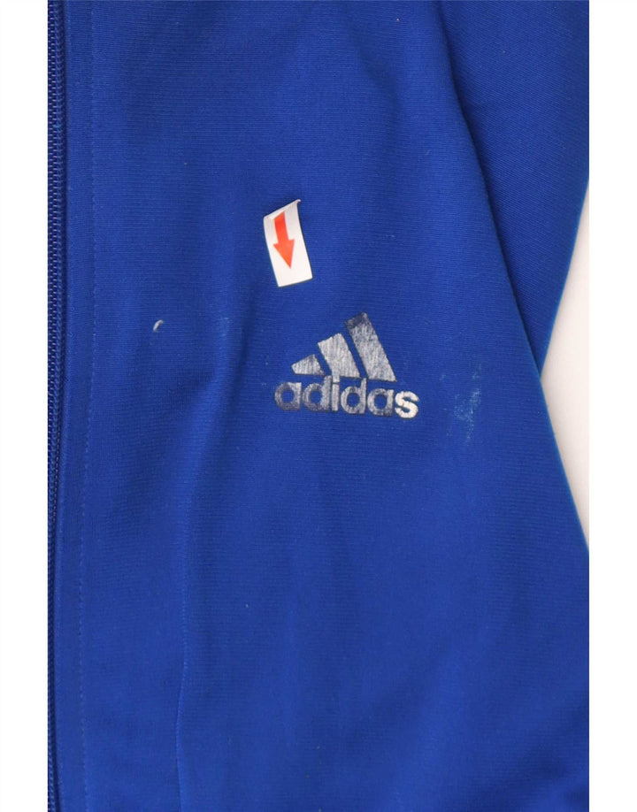 Jachetă de trening Adidas pentru bărbați Marea Britanie 40/42, albastru mediu, poliester color bloc
