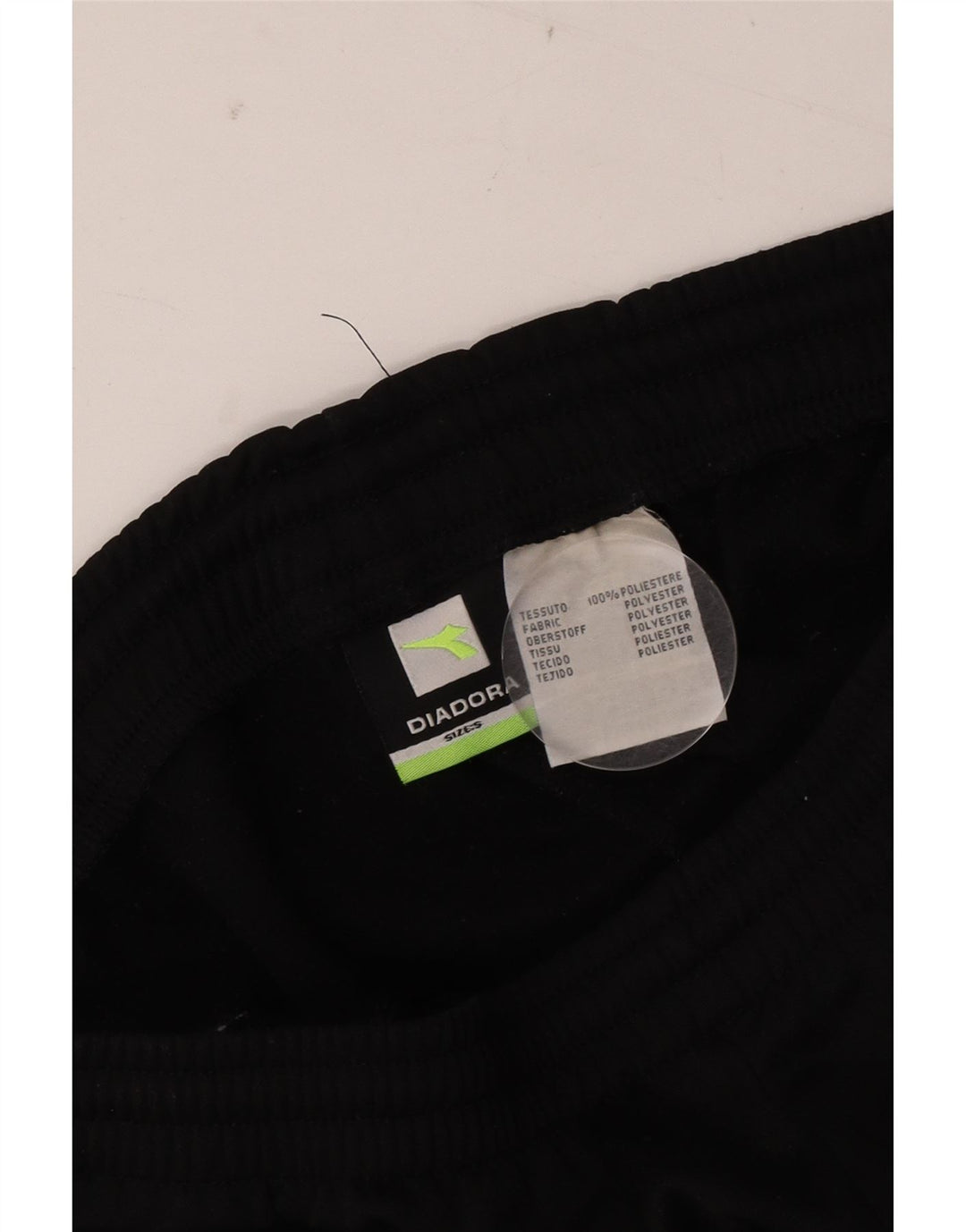 Pantaloni de trening Diadora pentru bărbați, poliester negru mic