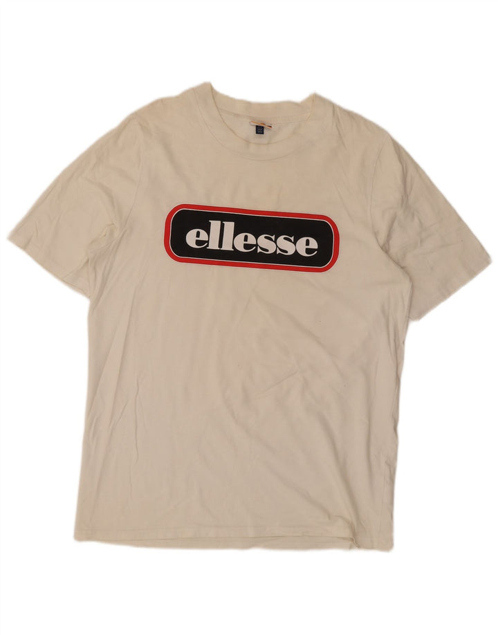 Tricou grafic pentru bărbați Ellesse Top mic din bumbac alb