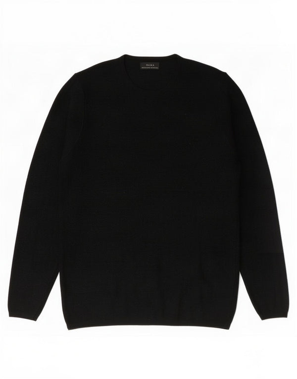 Pulover pentru damă Zara, cu gât turnut, UK 10, mic, negru, viscoză, chevron