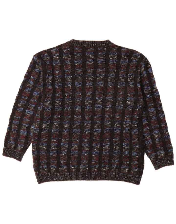 Pulover pentru bărbați Dino Erre cu decolteu rotund IT 50, mediu, multicolor, cu dungi
