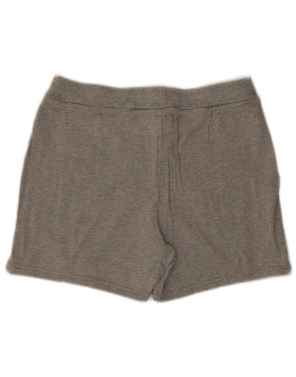 NIKE Womens Sport Shorts UK 8/10 Small Grey Cotton