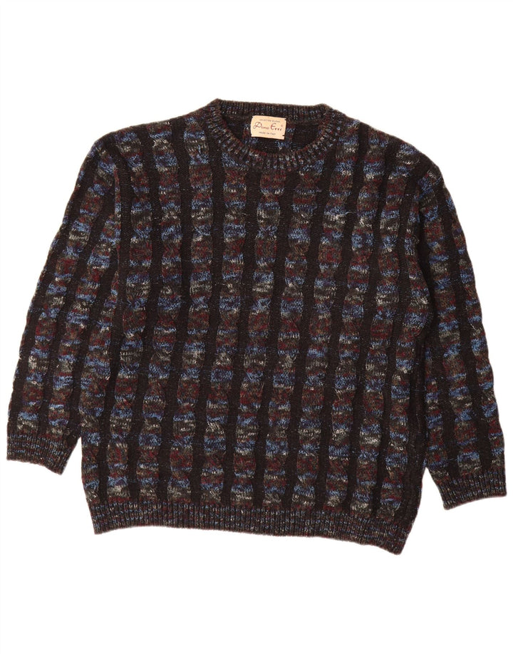 Pulover pentru bărbați Dino Erre cu decolteu rotund IT 50, mediu, multicolor, cu dungi