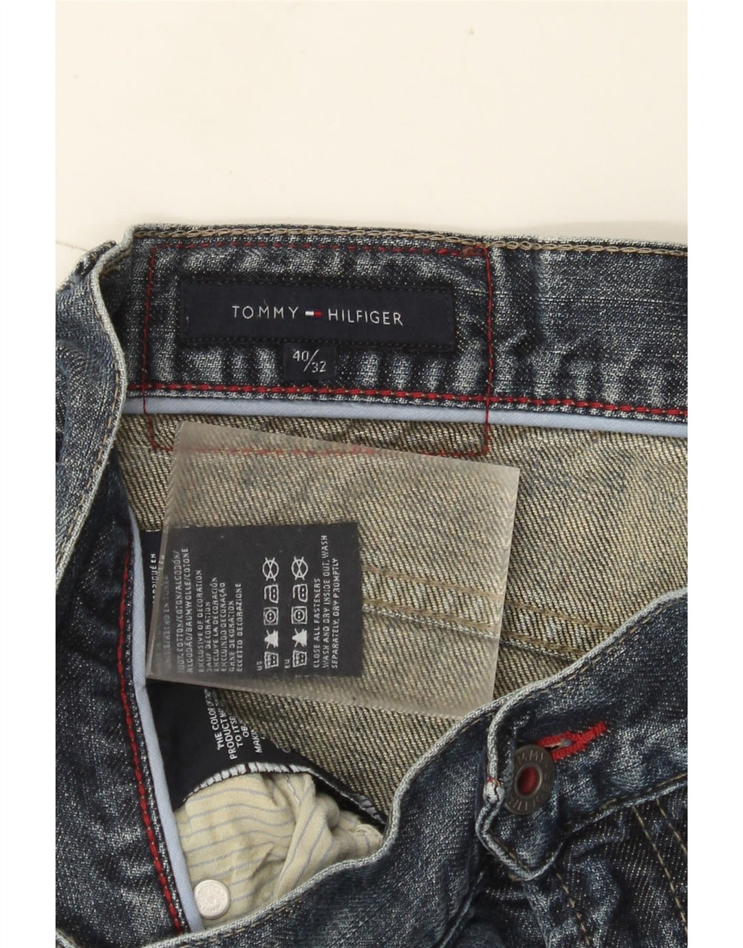 Blugi drepti pentru bărbați Tommy Hilfiger W40 L32 Bumbac albastru