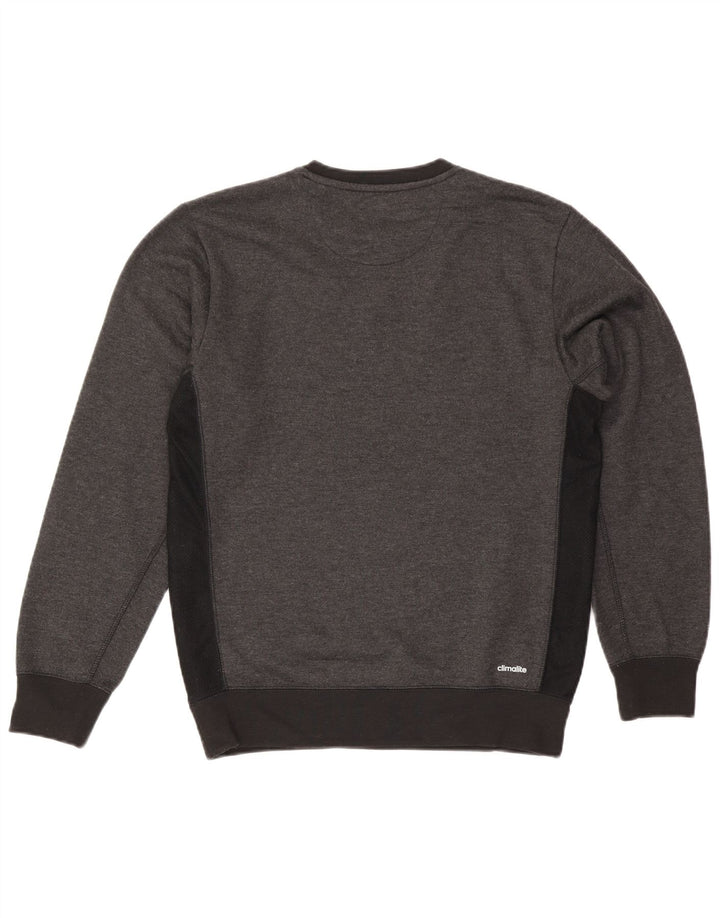 Pulover adidas Climalite Graphic pentru bărbați, mic, gri, colorblock