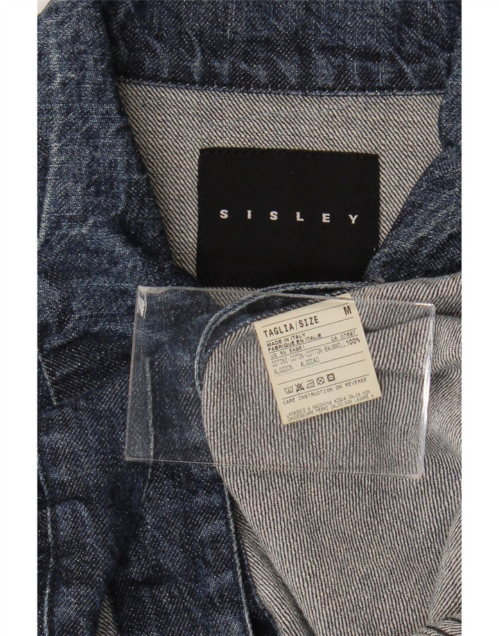 Jachetă de blugi pentru femei Sisley UK 14, bumbac, albastru bleumarin mediu
