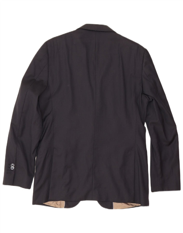 Massimo Dutti Jachetă pentru bărbați cu 2 nasturi UE 48 Lână medie bleumarin