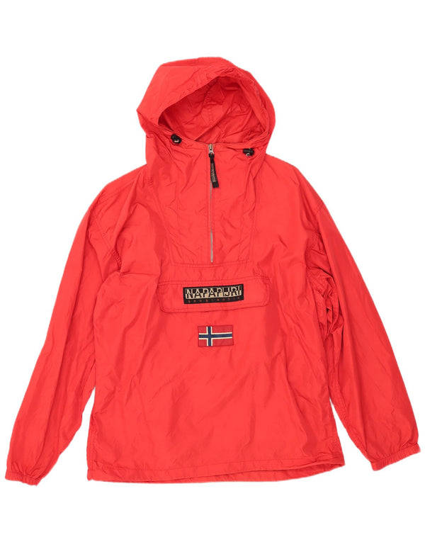 Jachetă Anorak cu glugă NAPAPIJRI Geographic Graphic pentru bărbați UK 38 Medium Red