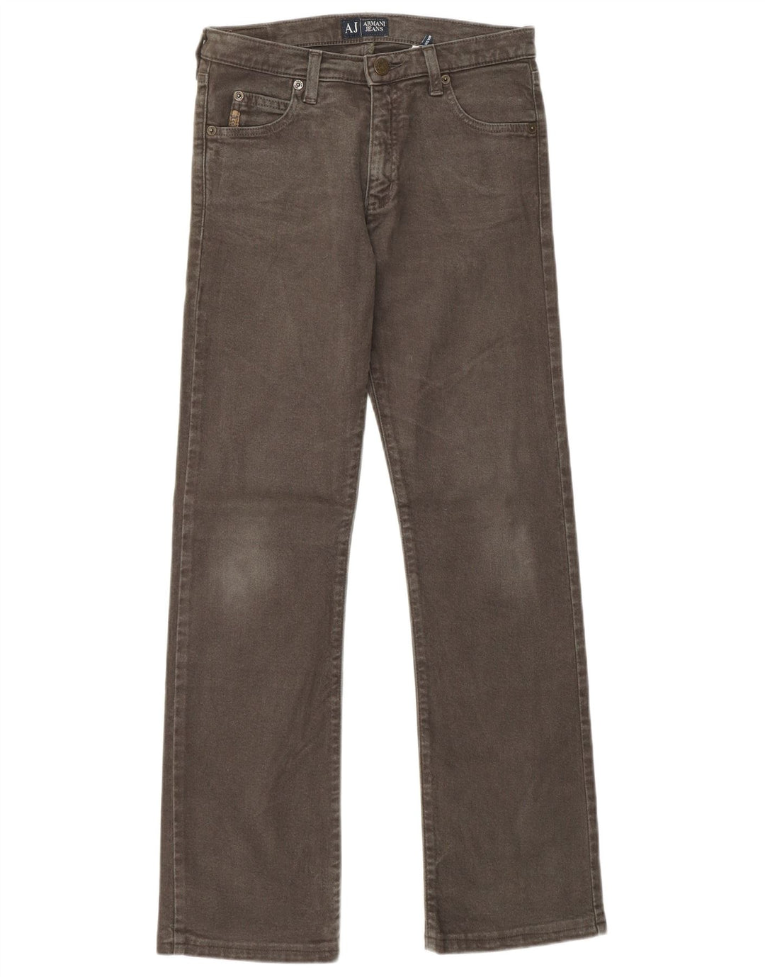 ARMANI Blugi Drepți Femei L26 L29 Kaki Bumbac