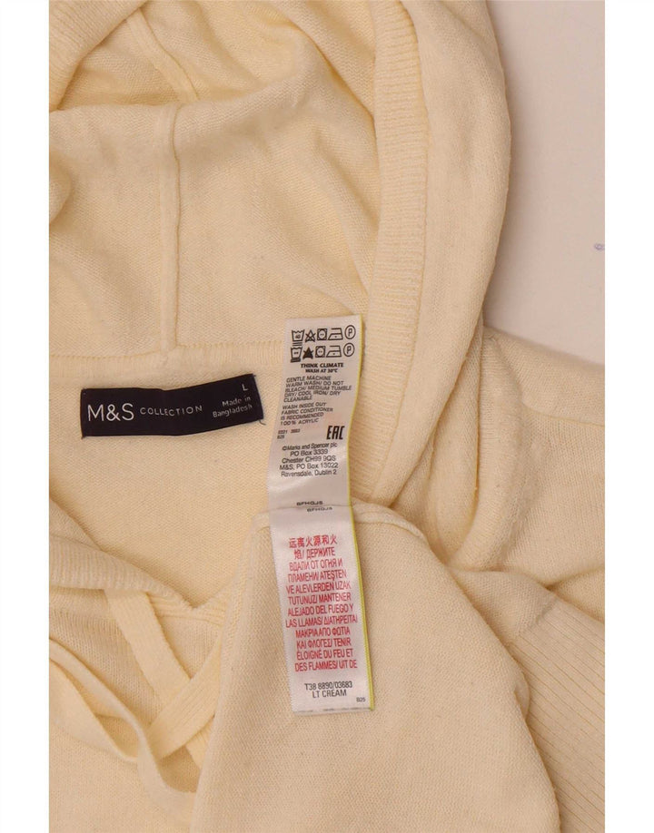 Marks & Spencer Pulover supradimensionat cu glugă pentru femei UK 16 Large Bej