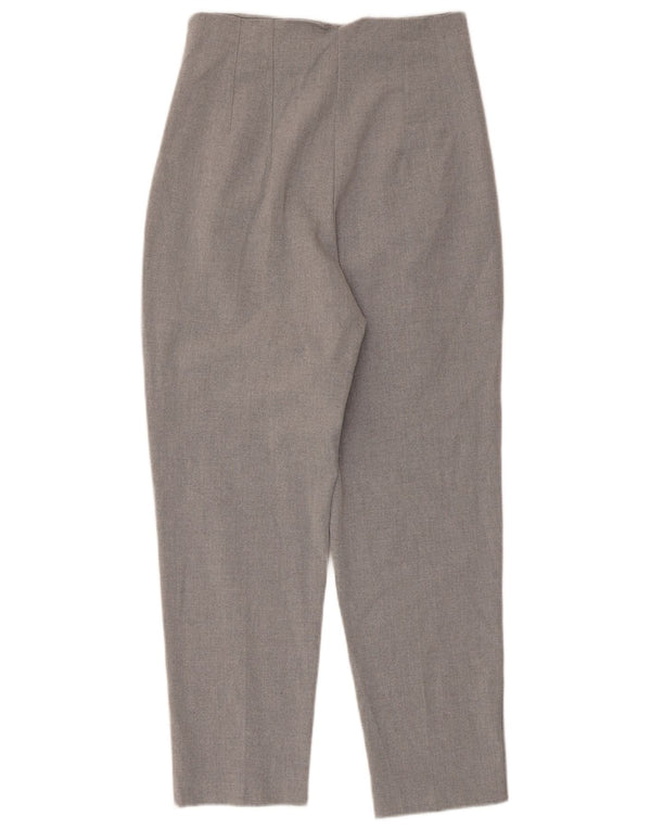 Pantaloni casual conici pentru femei cu talie înaltă Zara Mici L26 L26 Poliester gri