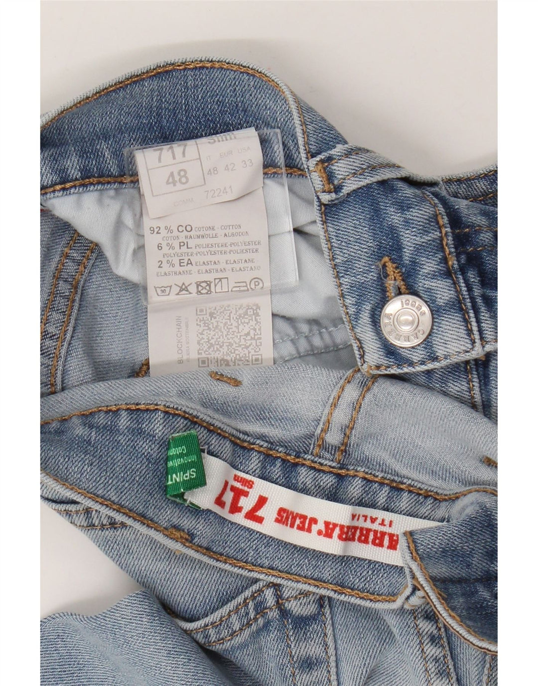 Blugi slim pentru femei Carrera 717 Distressed W33 L31 Bumbac albastru