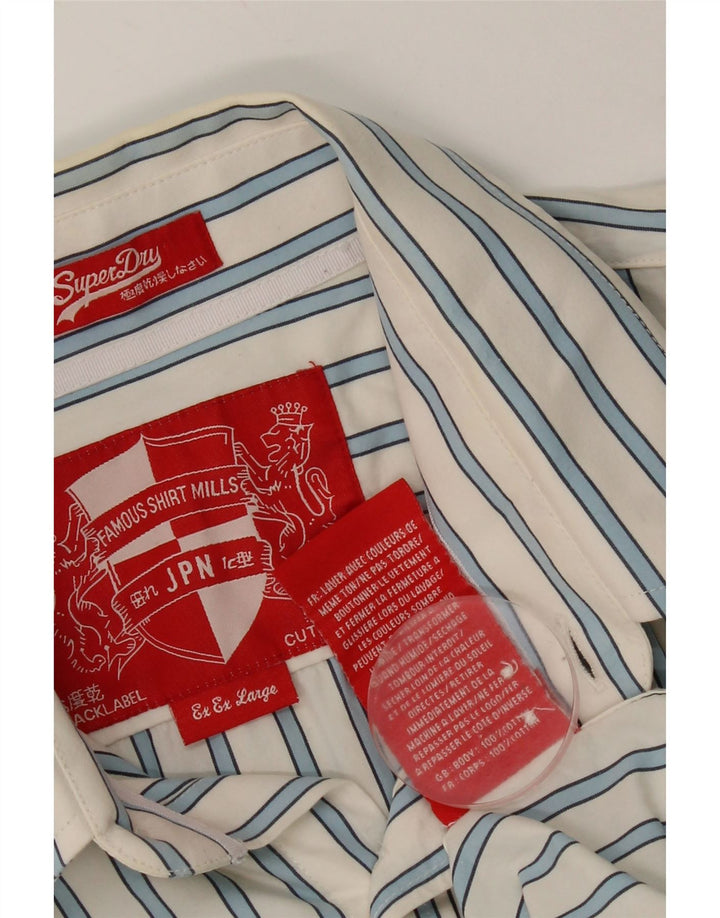 Cămașă pentru bărbați Superdry 2XL, bumbac cu dungi albe