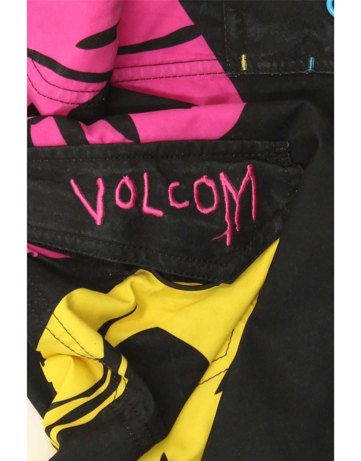 Pantaloni scurți de înot grafic pentru bărbați Volcom, poliester mediu negru