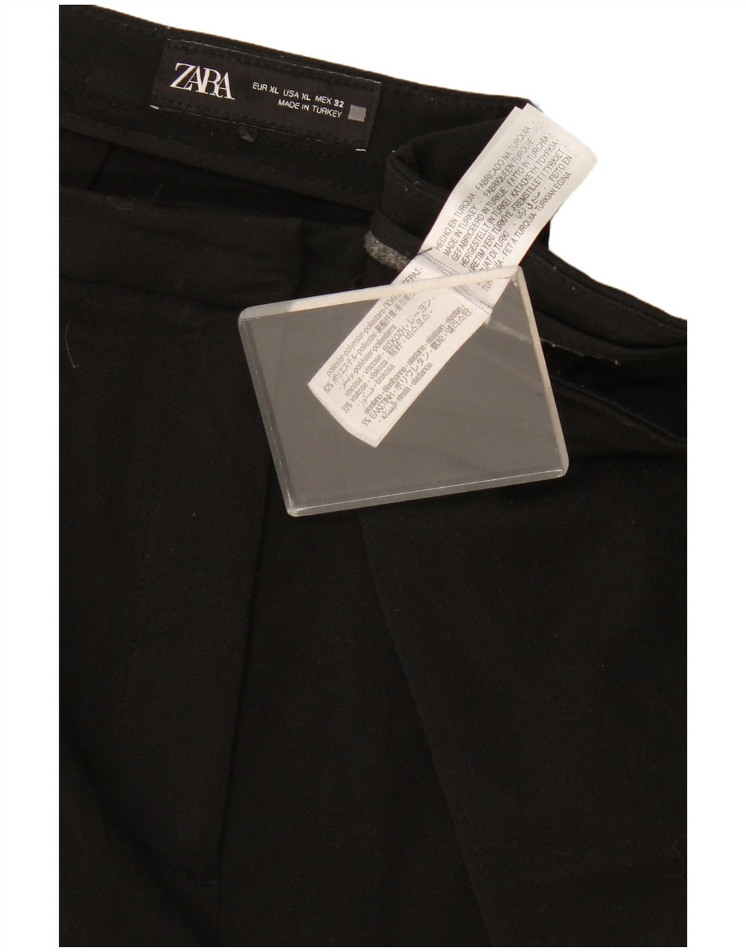 Pantaloni casual pentru femei Bootcut Zara XL W32 L33 Poliester negru