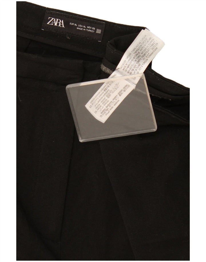 Pantaloni casual pentru femei Bootcut Zara XL W32 L33 Poliester negru