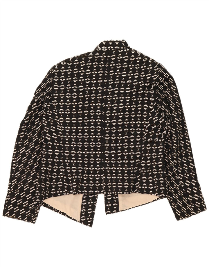 Marks & Spencer Jachetă Blazer deschisă pentru femei UK 16 Large Black Geometric