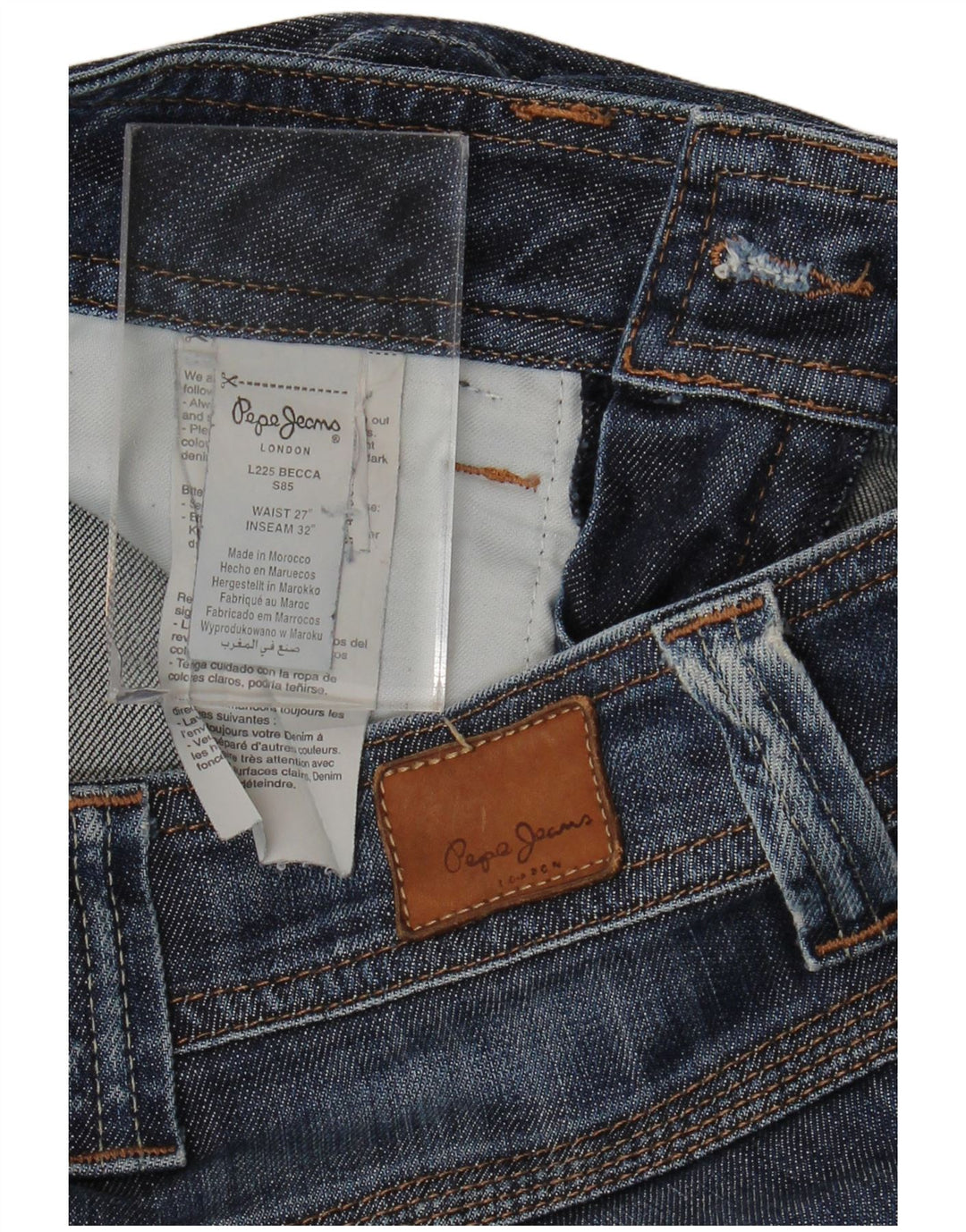 PEPE Jeans Blugi Bootcut Femei W27 L32 Bumbac Albastru
