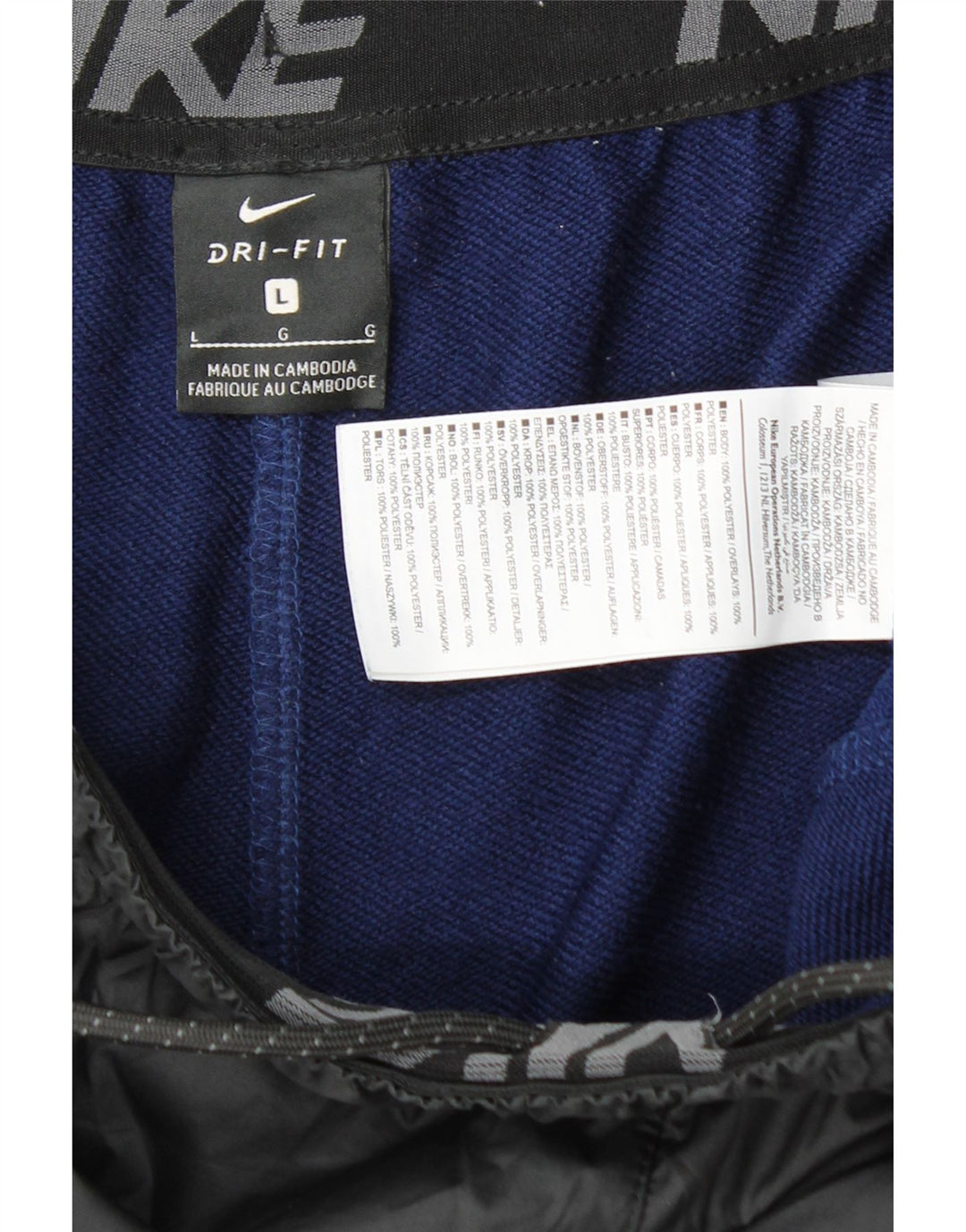 Pantaloni de trening pentru bărbați Nike Pantaloni de jogging, mari, albastru, poliester color bloc