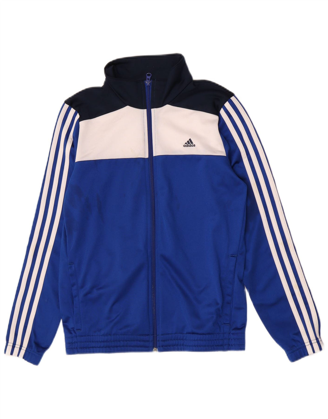 Jachetă de trening pentru băieți Adidas 13-14 ani, albastru, poliester