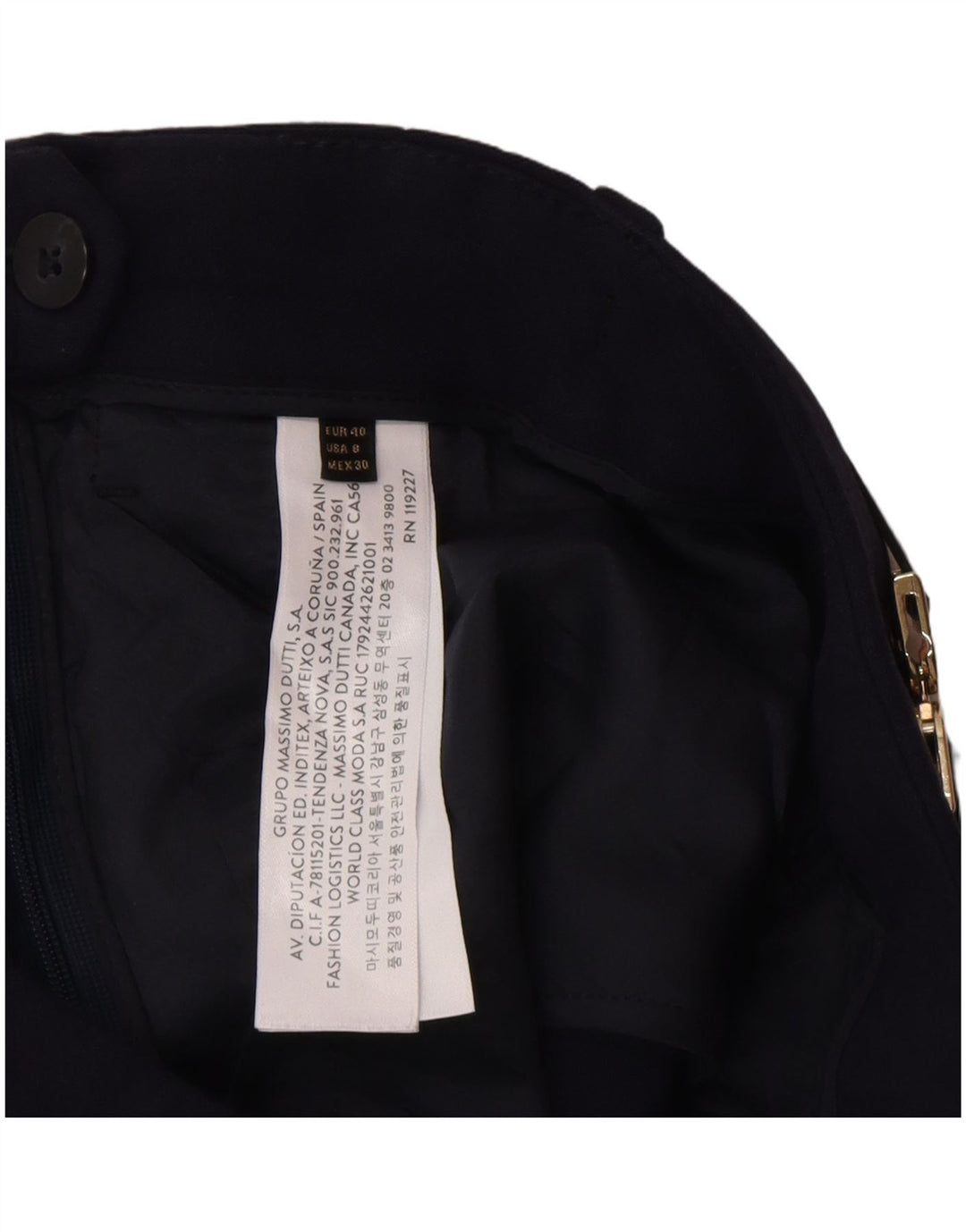 Pantaloni chino pentru femei MASSIMO DUTTI EU 40 Medium W30 L28 Bleumarin