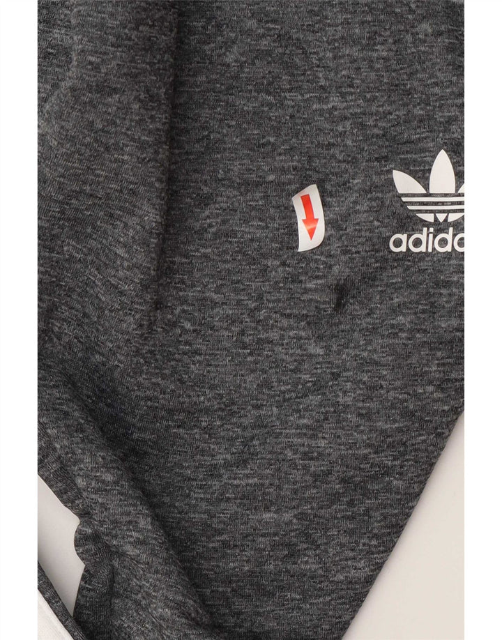 Adidas Womens Tracksuit Trousers Joggers UK 12 Medium Grey Polyester
