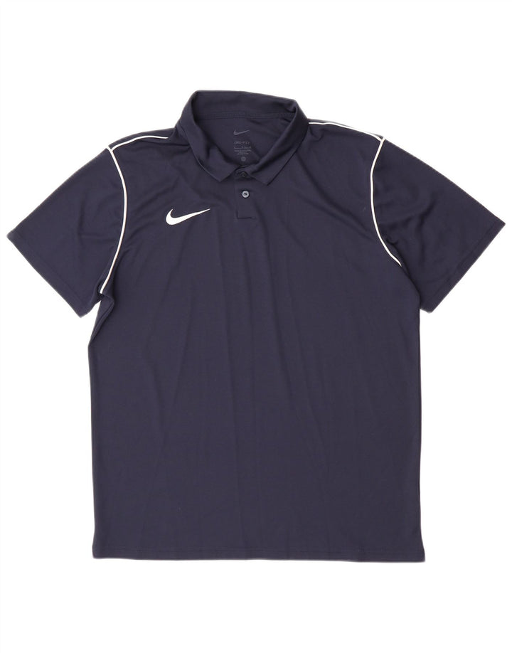 Tricou polo Nike Dri Fit pentru bărbați, mare, bleumarin