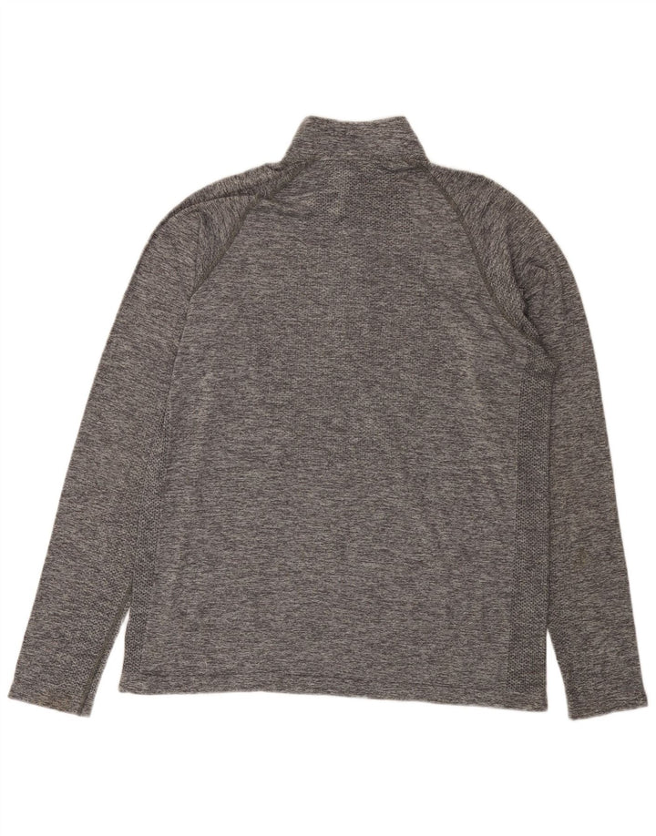 EDDIE BAUER Top de trening pentru bărbați, cu fermoar și gât, XL, pete gri