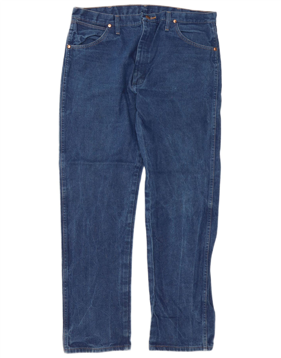 Blugi drepti pentru bărbați Wrangler W37 L32 Bumbac albastru