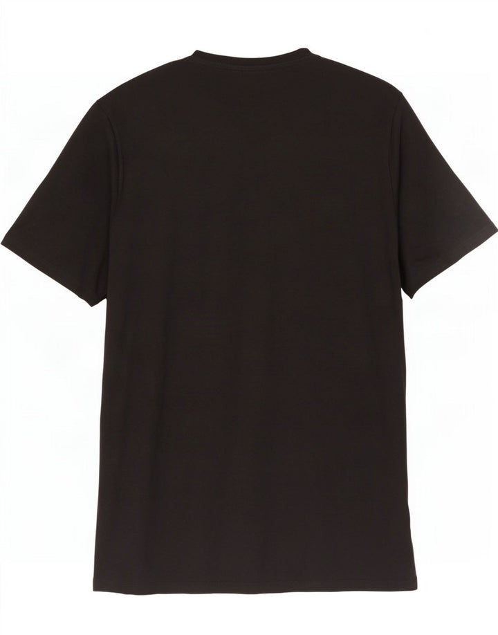 Tricou grafic Guess pentru bărbați Top mare din bumbac negru