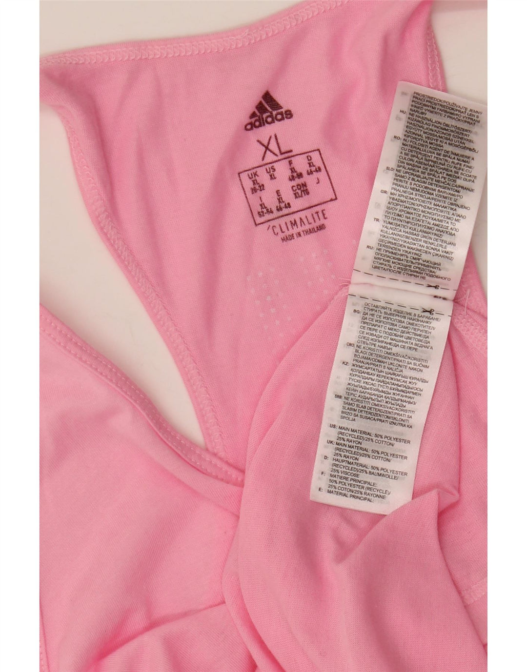 ADIDAS Climalite Vest Top pentru femei UK 20/22 XL roz poliester