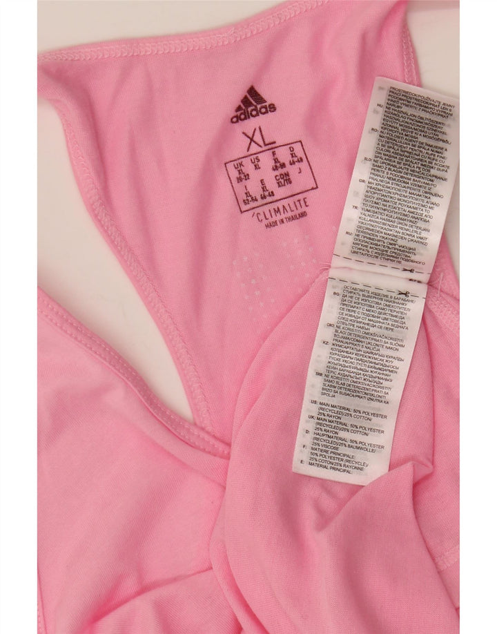 ADIDAS Climalite Vest Top pentru femei UK 20/22 XL roz poliester