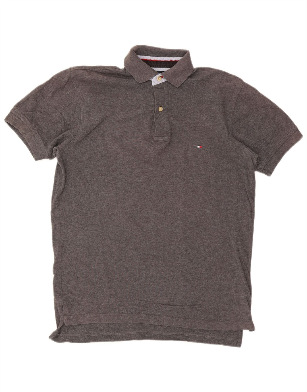 Tricou polo Tommy Hilfiger pentru bărbați, bumbac gri mic