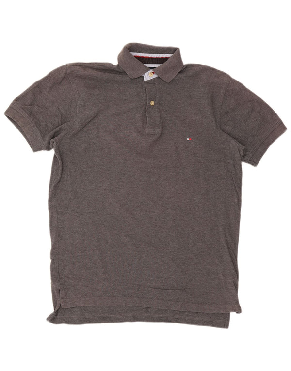 Tricou polo Tommy Hilfiger pentru bărbați, bumbac gri mic