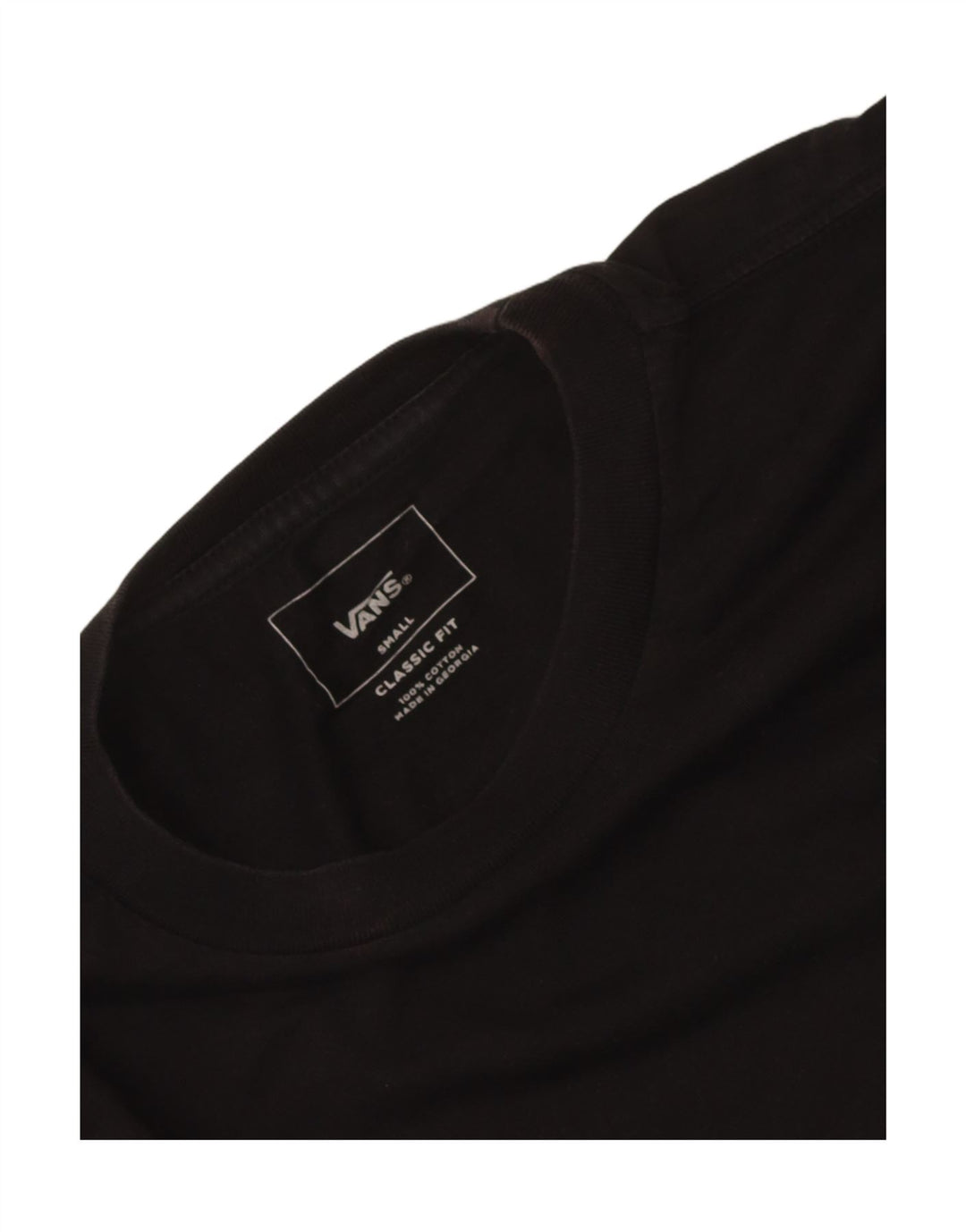 Vans pentru bărbați Classic Fit Top cu mânecă lungă, mic, negru, bumbac